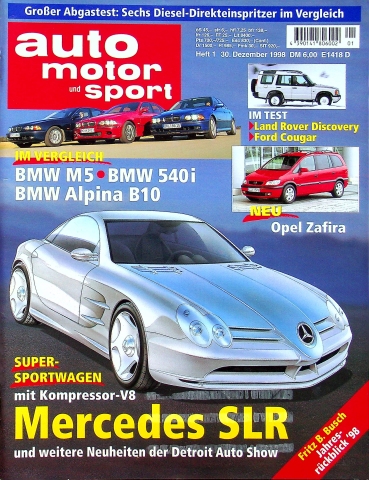 Deckblatt Auto Motor und Sport (01/1998)